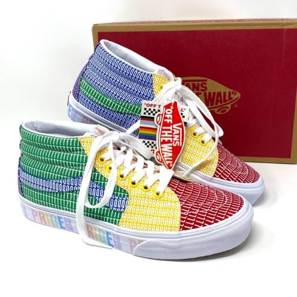 💖MEGA SALE💖VANS Womens Size Sk8-Mid Pride Lacing Multicolor Canvas VN0A3WM33WJ - Picture 12 of 12